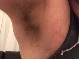 Gay sissy's solo performance of armpit worship and humiliation