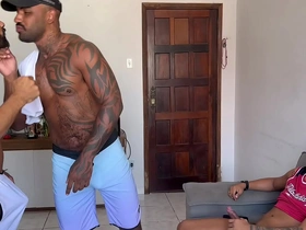 Gay porn star's steamy encounter with boyfriend on my lap