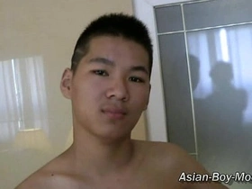 Horny Asian guys with big cocks jerk off