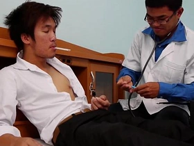 Asian twinks get kinky with medical fetish play and bareback sex