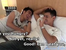 Asian young men Beeh and Nui in volume 1 of gay series