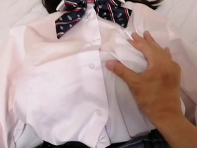 Intimate massage and traditional sex with a young Japanese girlfriend cosplaying