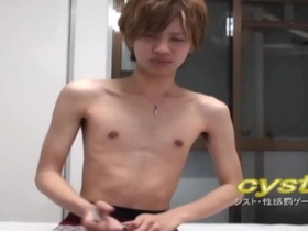 Japanese straight guy discovers pleasure with sex toys and gay blowjob