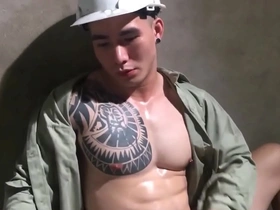 Asian hunks indulge in gay sex and cum together in Buffalo